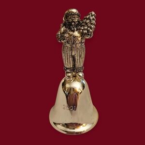 3/$30 MADISON AVENUE 2001 Santa Christmas Holiday Bell